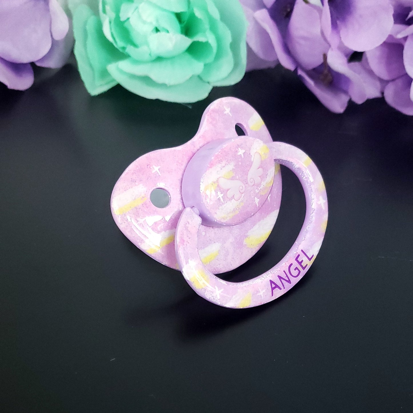 Hand painted Adult Pacifier - Princess