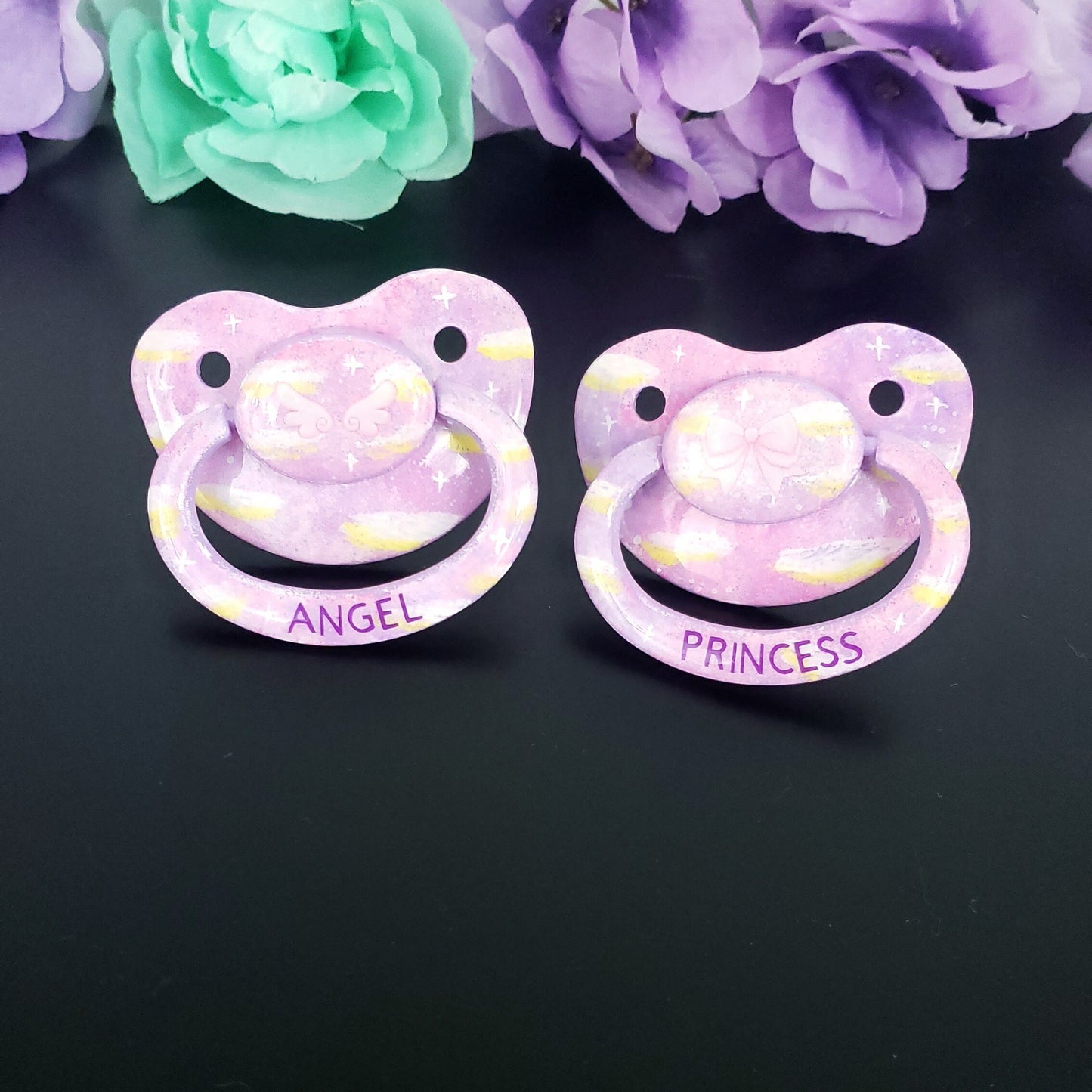 Hand painted Adult Pacifier - Princess