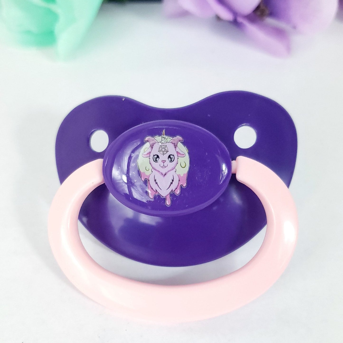 Creepy Kawaii Goat Adult Pacifier