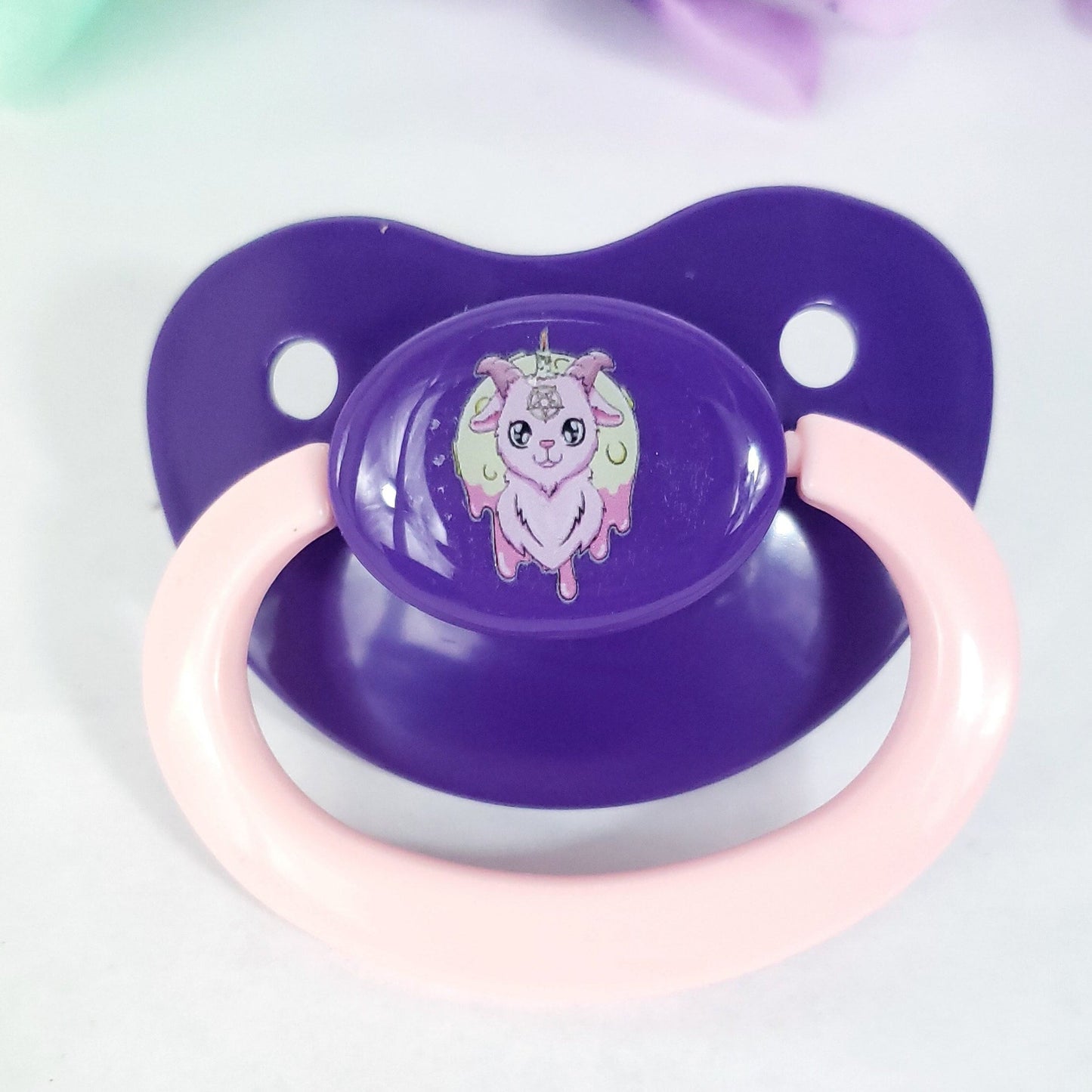 Creepy Kawaii Goat Adult Pacifier
