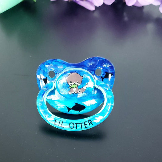 Hand painted Adult Pacifier - Otter