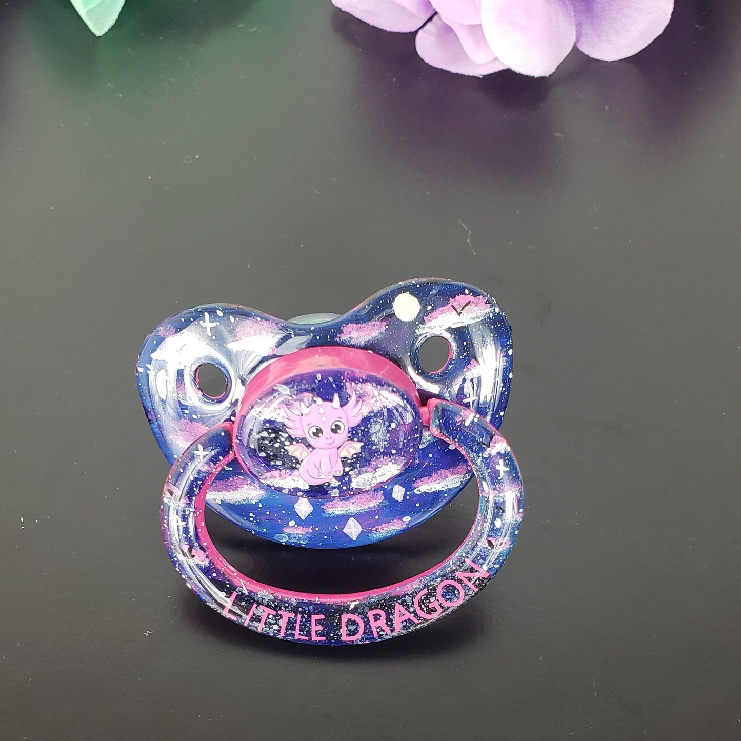 Hand Painted Adult Pacifier - Celestial Dragon