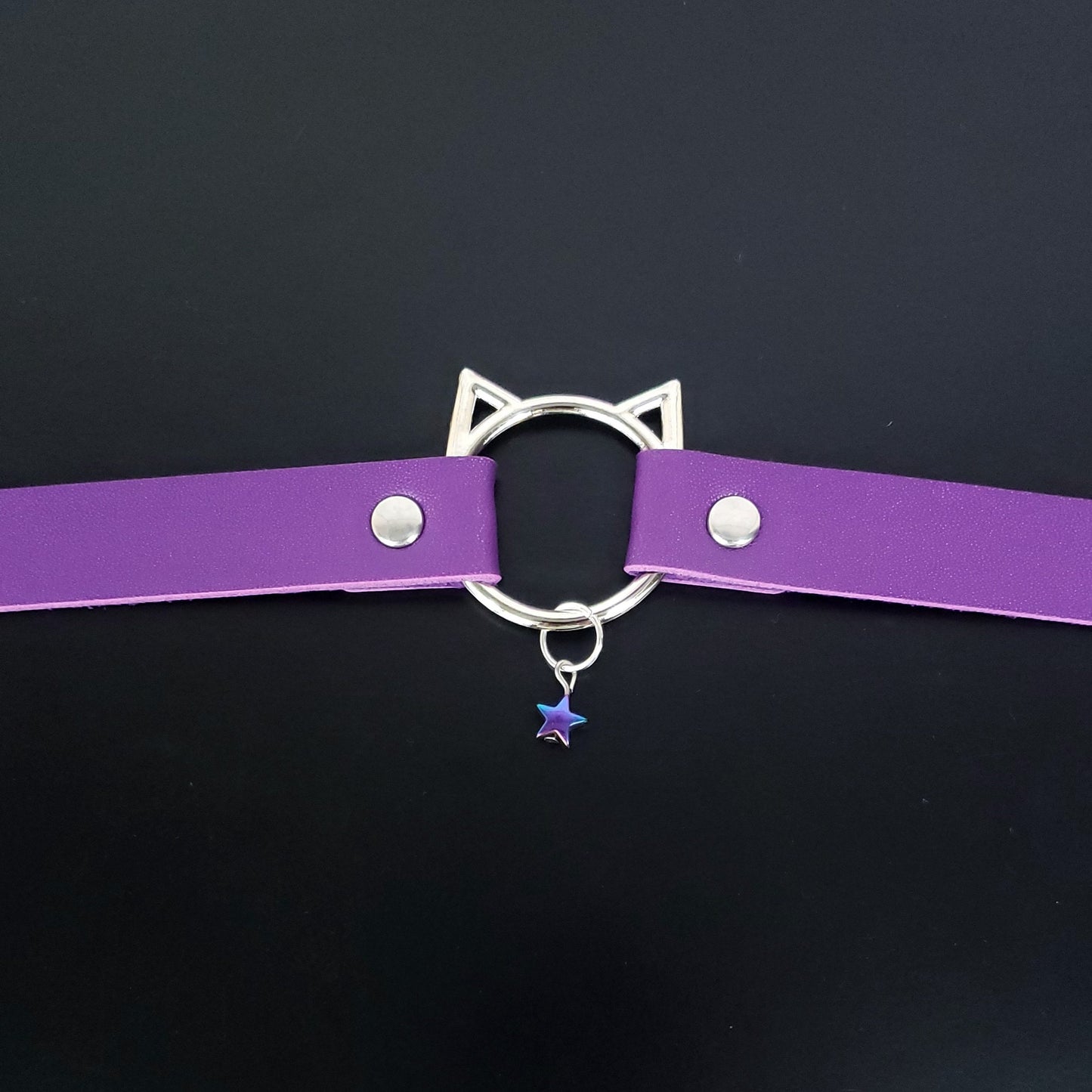 Purple Cat Choker Collar