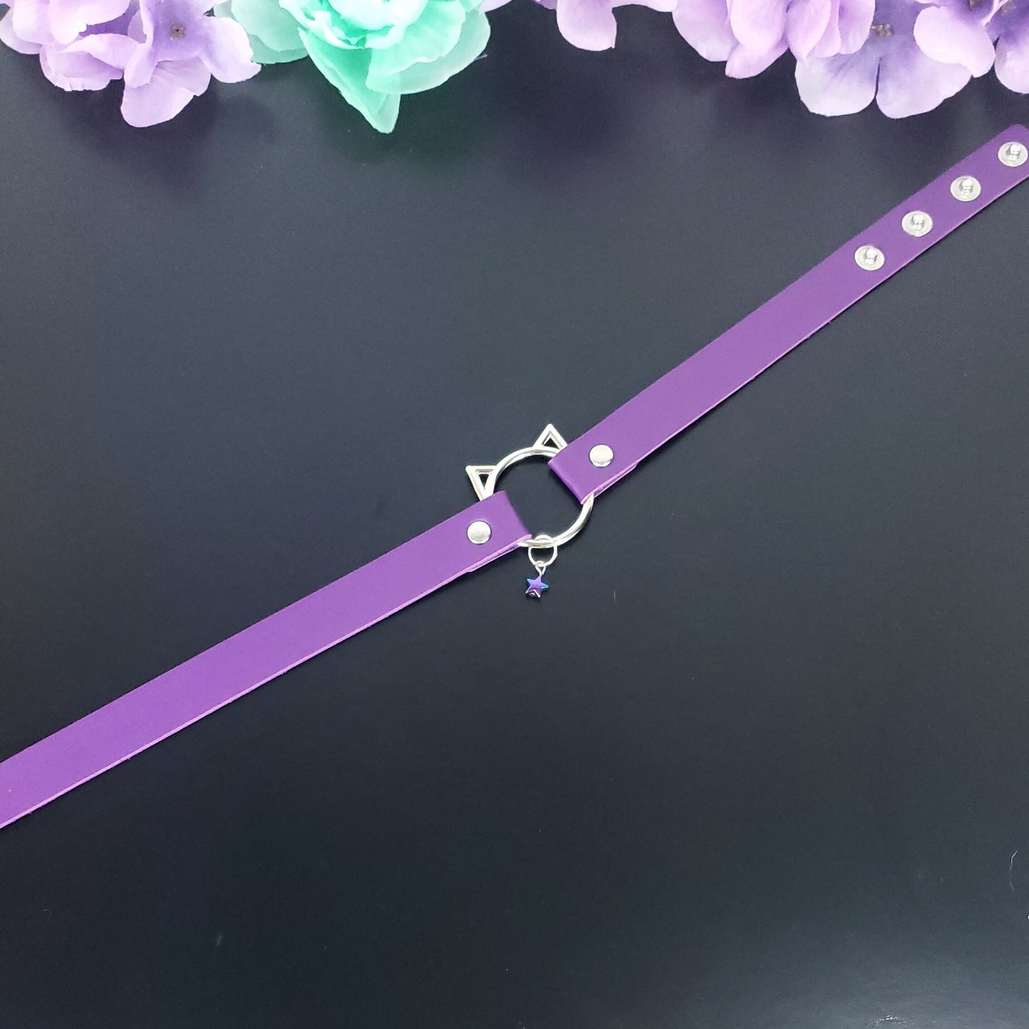 Purple Cat Choker Collar