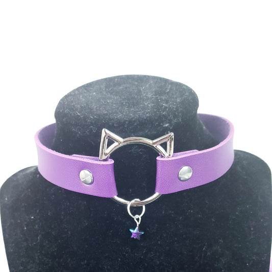 Purple Cat Choker Collar