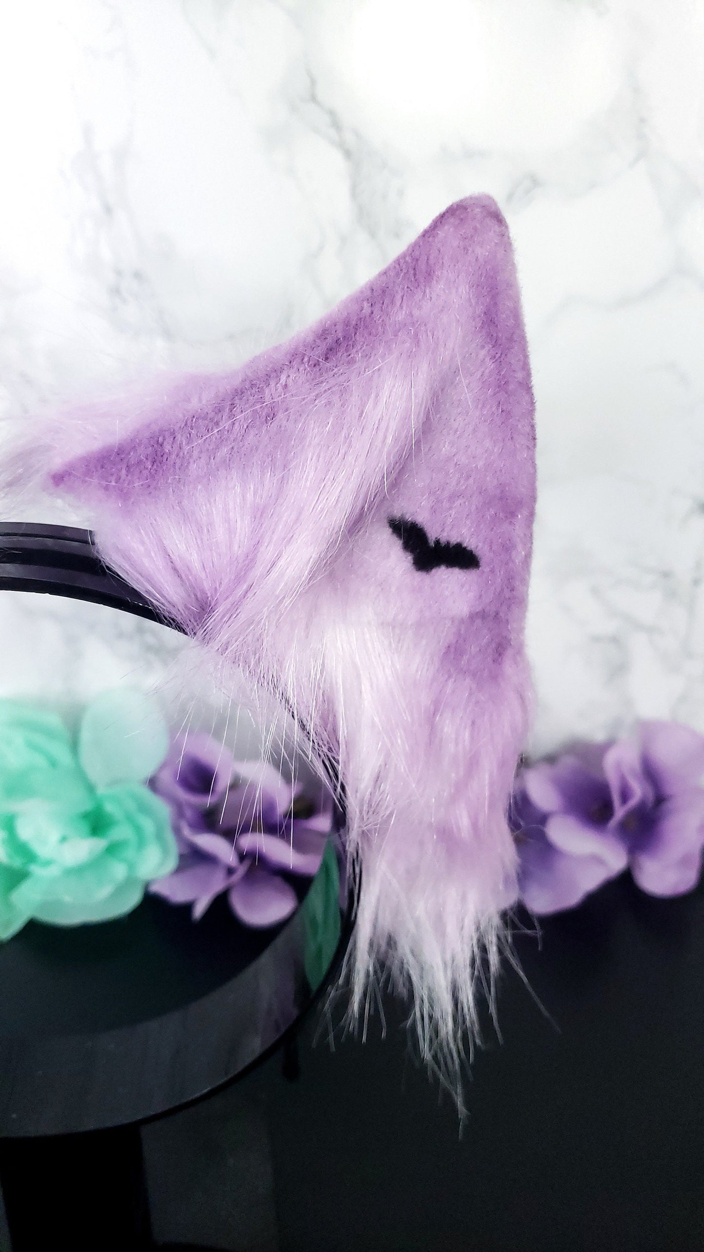 Purple Bat Pet Play Animal Ears