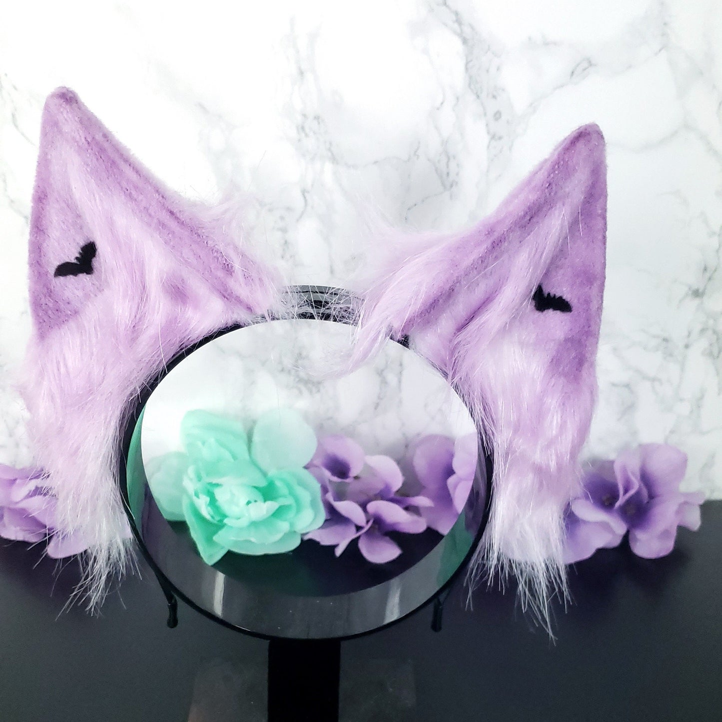 Purple Bat Pet Play Animal Ears