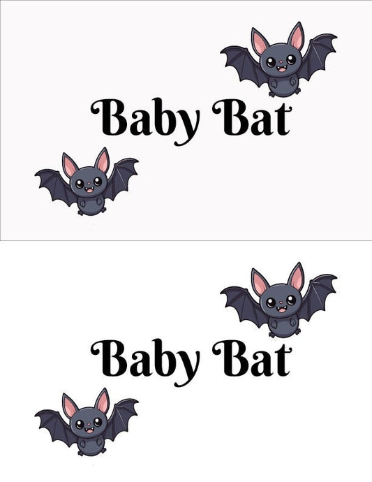 ABDL Adult Diaper Tape Set of 4 - Baby Bat ABDL Diaper Design