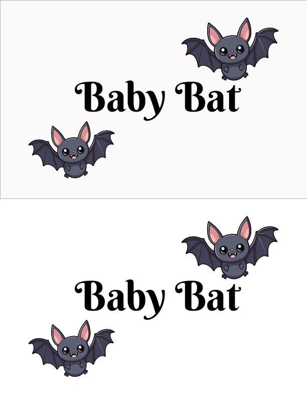 ABDL Adult Diaper Tape Set of 4 - Baby Bat ABDL Diaper Design