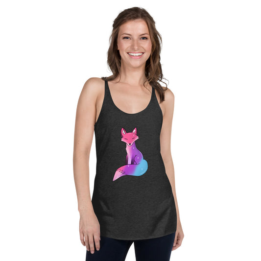 Bisexual Pride Fox, Galaxy Fox Women's Racerback Tank | Vixen's Hidden Desires