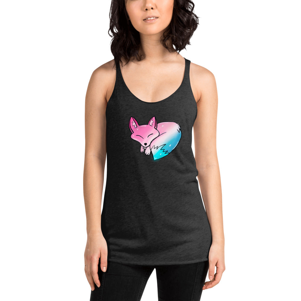 Trans Pride Fox, Galaxy Fox Women's Racerback Tank | Vixen's Hidden Desires