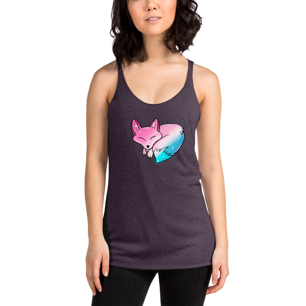 Trans Pride Fox, Galaxy Fox Women's Racerback Tank | Vixen's Hidden Desires