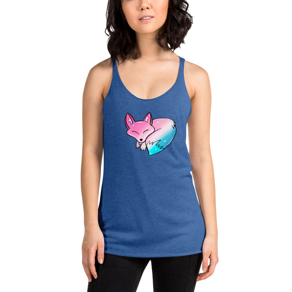 Trans Pride Fox, Galaxy Fox Women's Racerback Tank | Vixen's Hidden Desires
