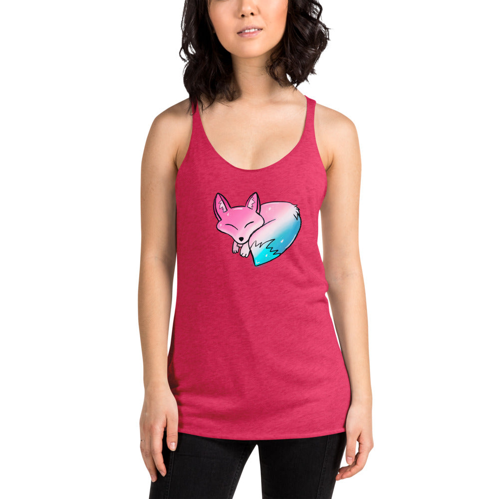 Trans Pride Fox, Galaxy Fox Women's Racerback Tank | Vixen's Hidden Desires