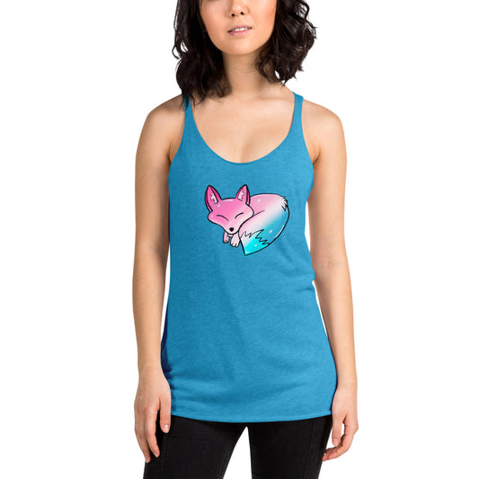 Trans Pride Fox, Galaxy Fox Women's Racerback Tank | Vixen's Hidden Desires