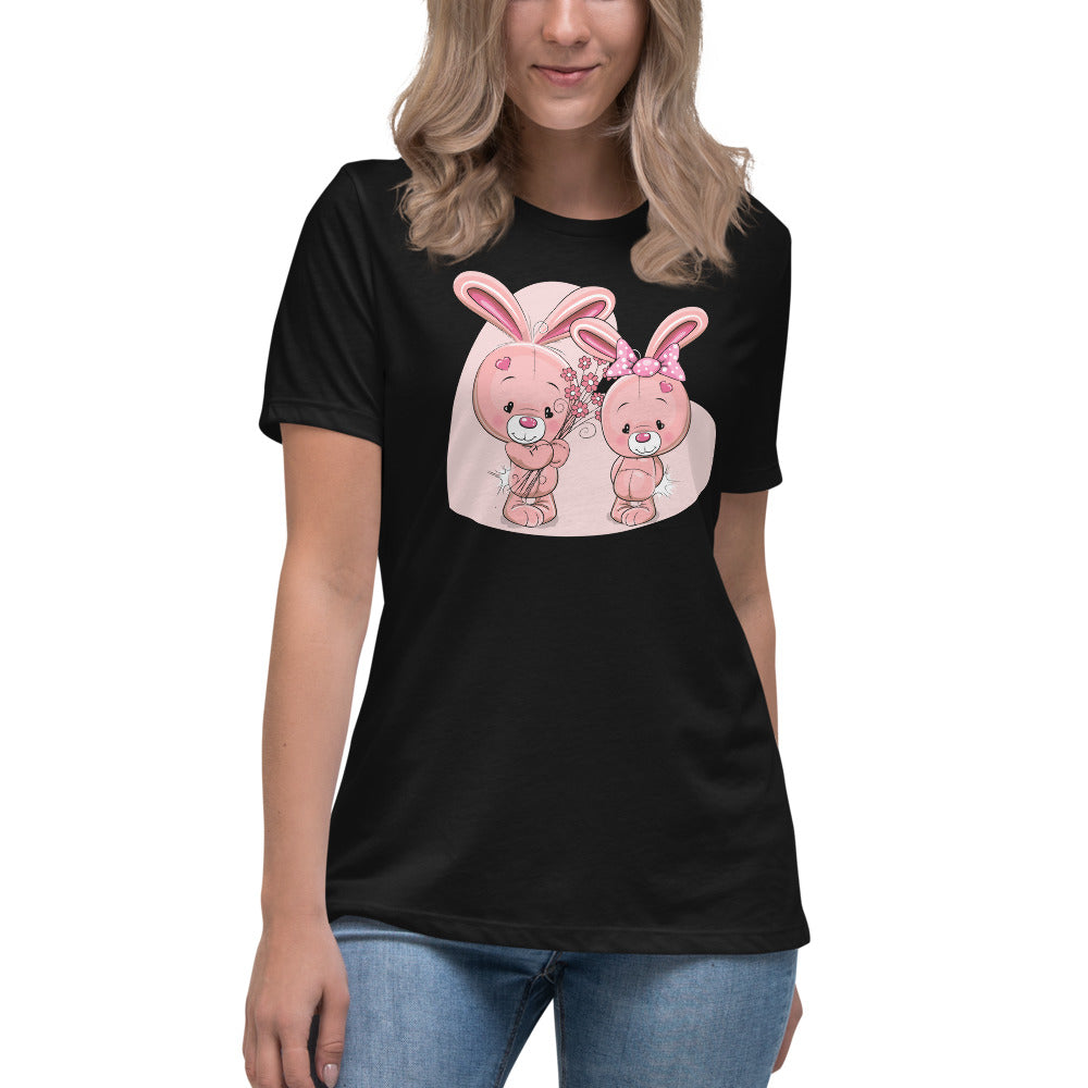 Cute Bunnies Women's Relaxed T-Shirt | Vixen's Hidden Desires