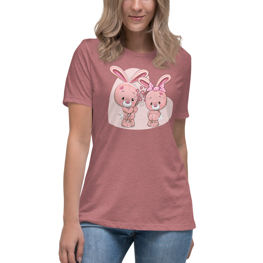 Cute Bunnies Women's Relaxed T-Shirt | Vixen's Hidden Desires