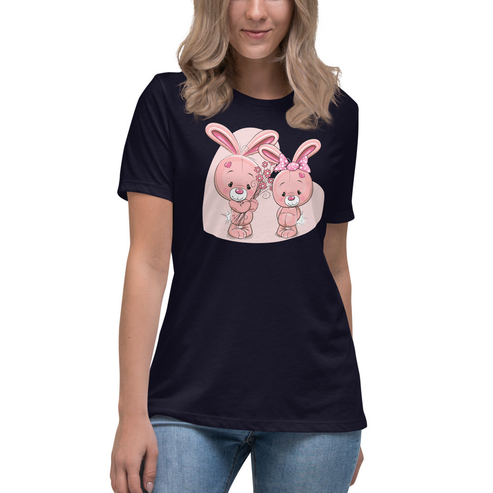 Cute Bunnies Women's Relaxed T-Shirt | Vixen's Hidden Desires