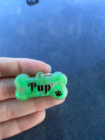 Pup Resin Pet Tag