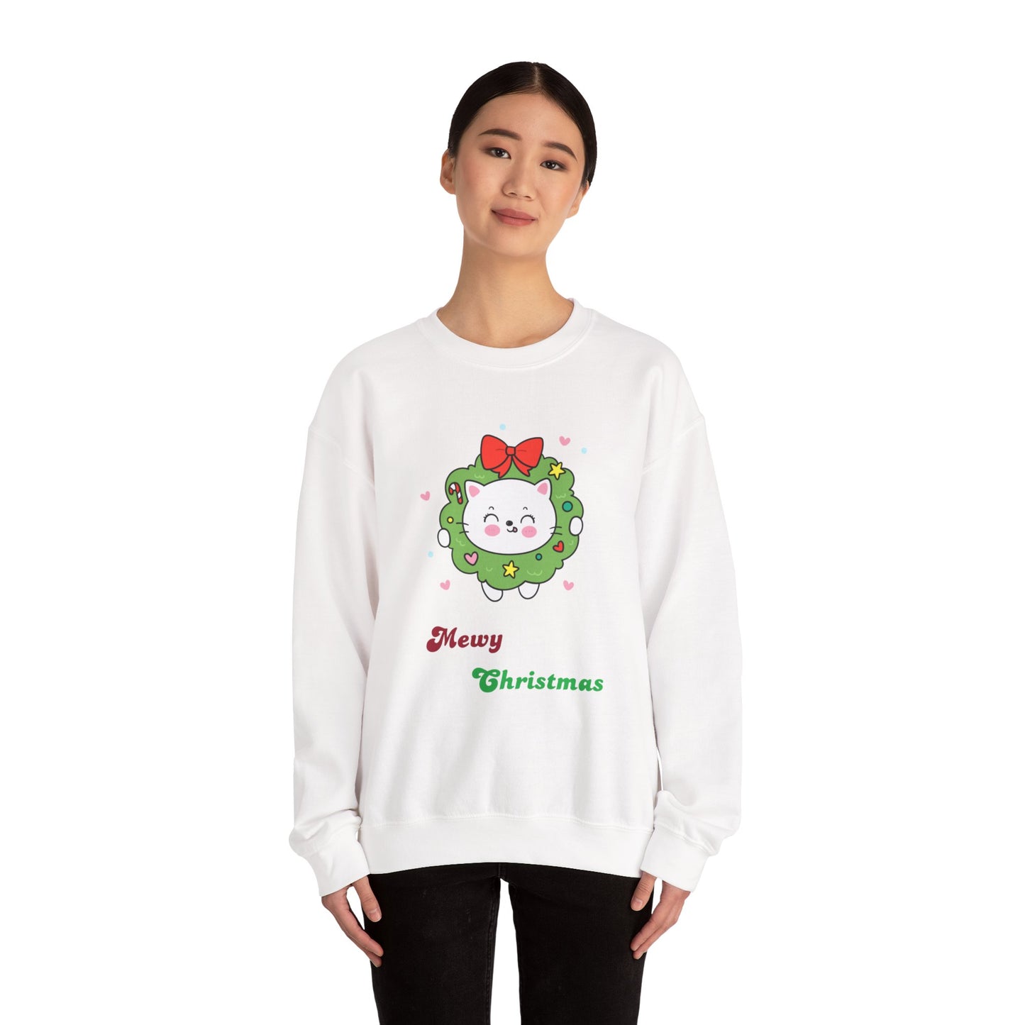 Mewy Christmas Crewneck Sweatshirt - Pet Play