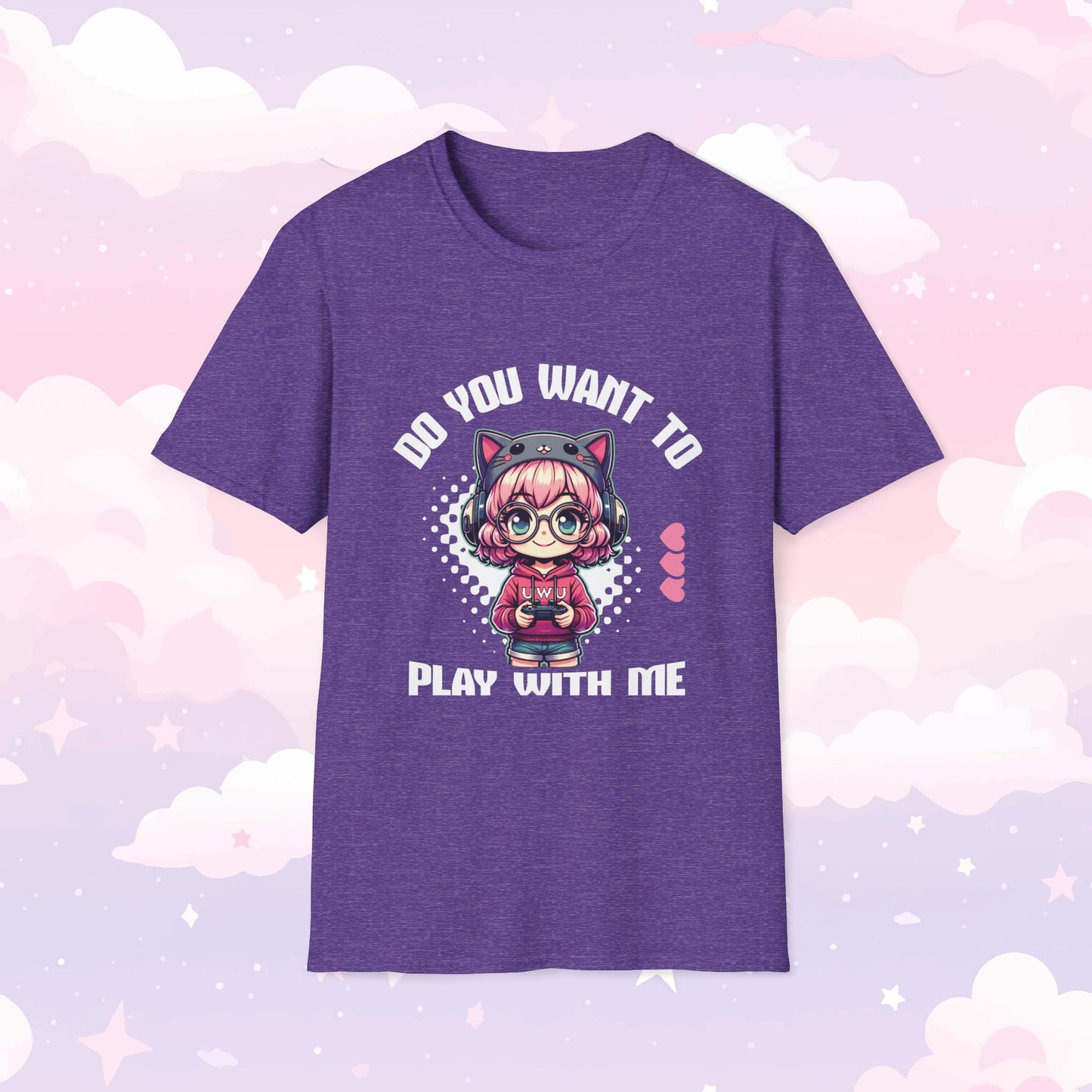 Anime Gamer Girl T-Shirt, Play with Me Shirt