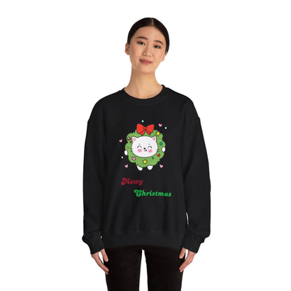 Mewy Christmas Crewneck Sweatshirt - Pet Play