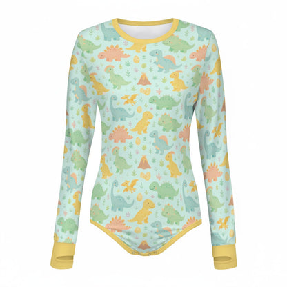 Dino Dreamland Long Sleeve CuddleSuit