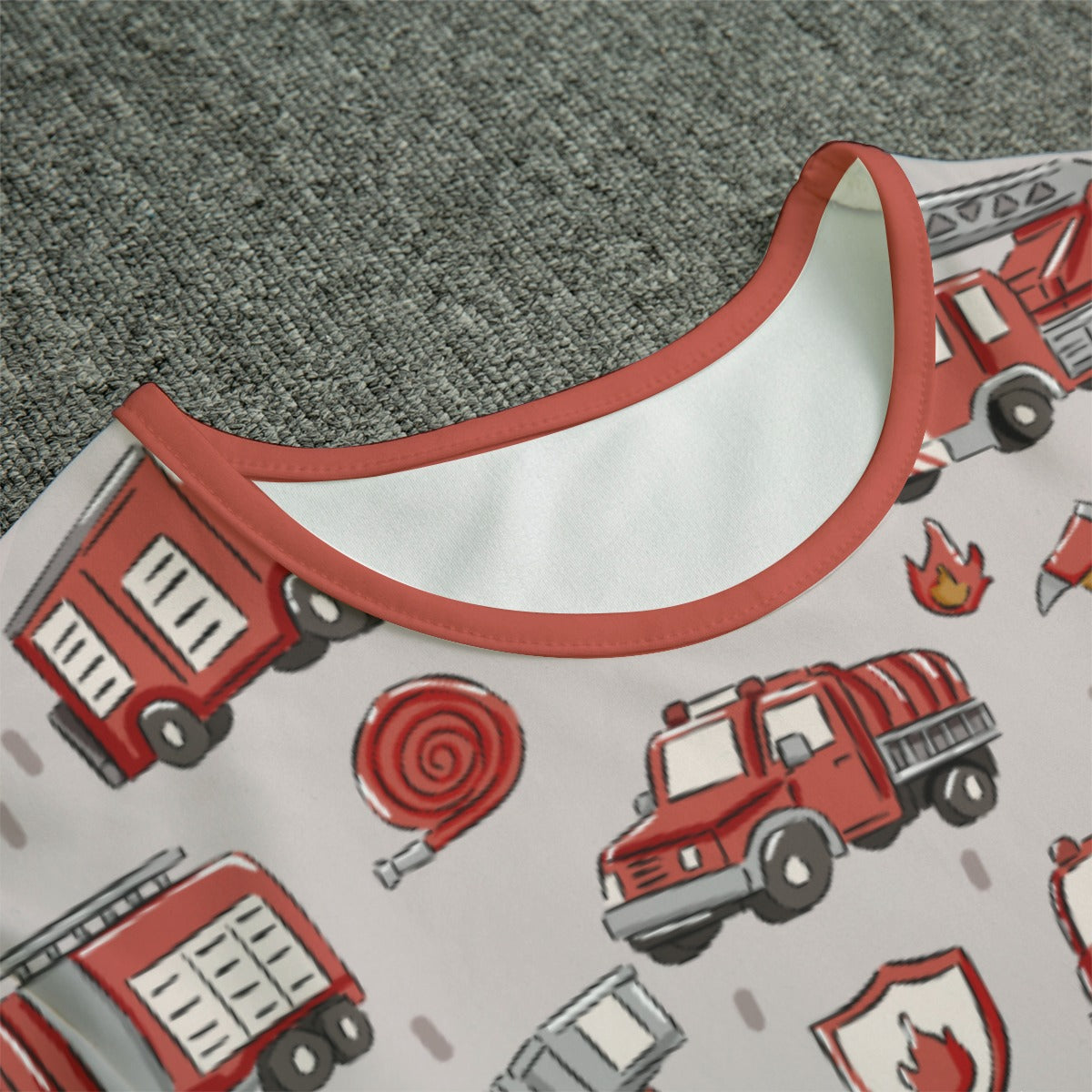 Little Firehouse Short Sleeve CuddleSuit