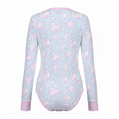 Kawaii Bubbles Long Sleeve CuddleSuit