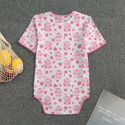 Berry Moo Short Sleeve CuddleSuit