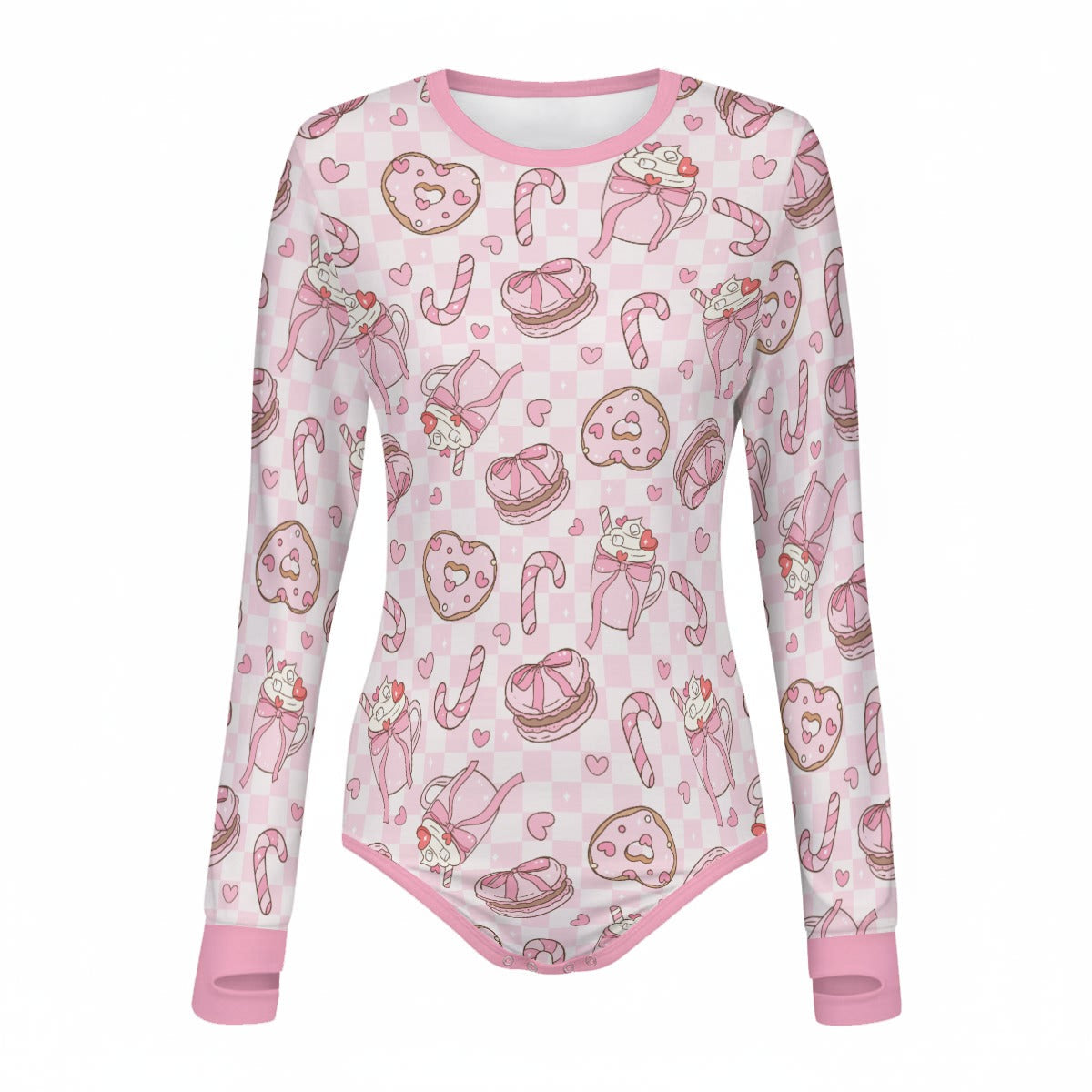 Sugar Plum Sips Long Sleeve CuddleSuit