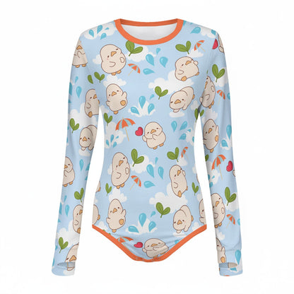 Chirpy Skies Long Sleeve CuddleSuit