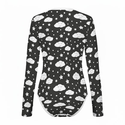 Sleepy Skies Long Sleeve CuddleSuit