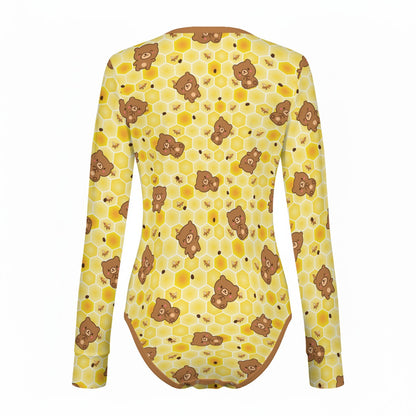 Honey Paw Long Sleeve CuddleSuit