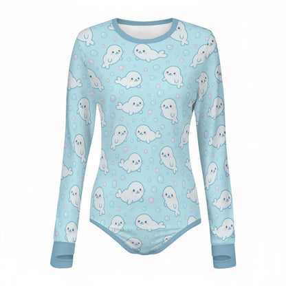 Bubbly Seal Long Sleeve CuddleSuit