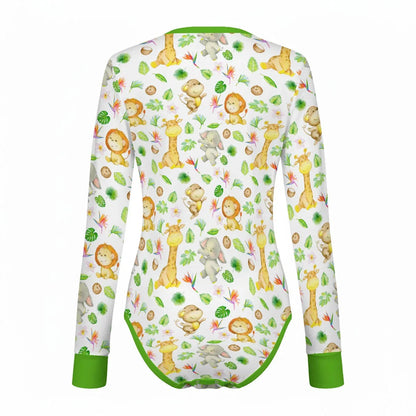 Jungle Friends Playtime Long Sleeve CuddleSuit
