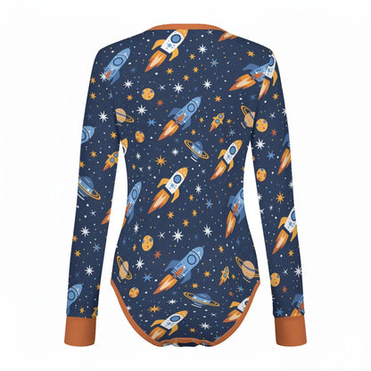 Cosmic Rocket Long Sleeve CuddleSuit