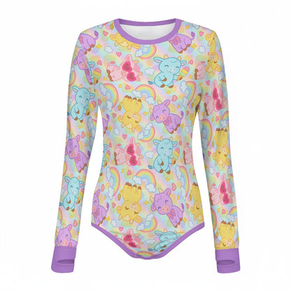 Rainbow Moobaby Long Sleeve CuddleSuit