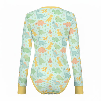 Dino Dreamland Long Sleeve CuddleSuit
