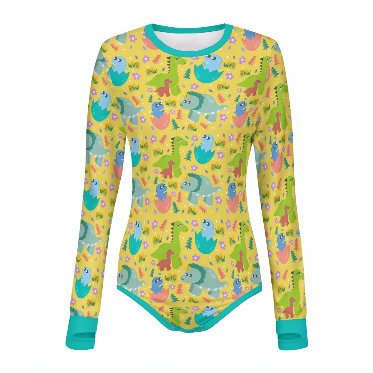 Dino Hatchlings Long Sleeve CuddleSuit
