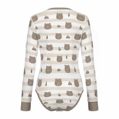 Honeywood Bears Long Sleeve CuddleSuit