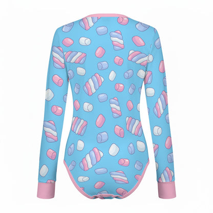 Candy Marshmallows Long Sleeve CuddleSuit