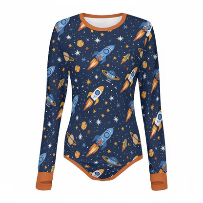 Cosmic Rocket Long Sleeve CuddleSuit