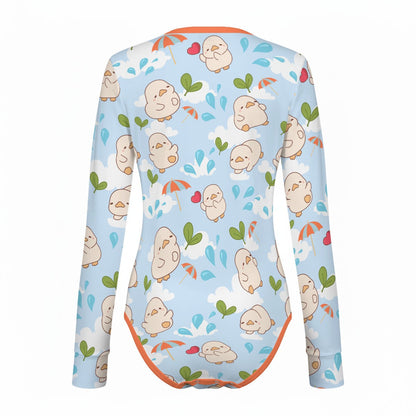 Chirpy Skies Long Sleeve CuddleSuit