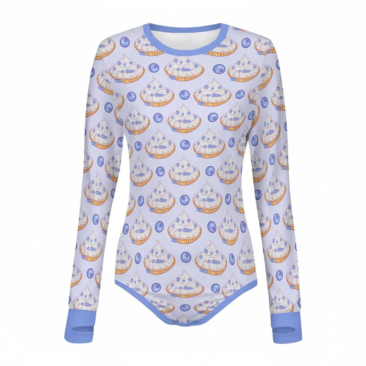 Blueberry Baby Long Sleeve CuddleSuit