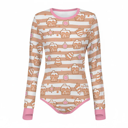 Gingerbread Cutie Long Sleeve CuddleSuit