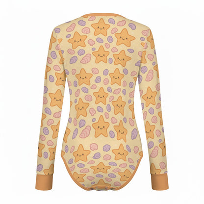 Seashell Wishes Long Sleeve CuddleSuit
