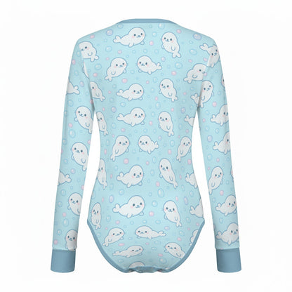 Bubbly Seal Long Sleeve CuddleSuit