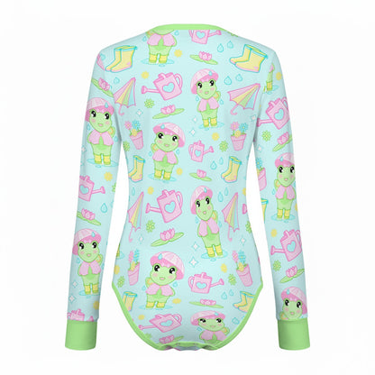 Rainy Day Froggie Long Sleeve CuddleSuit