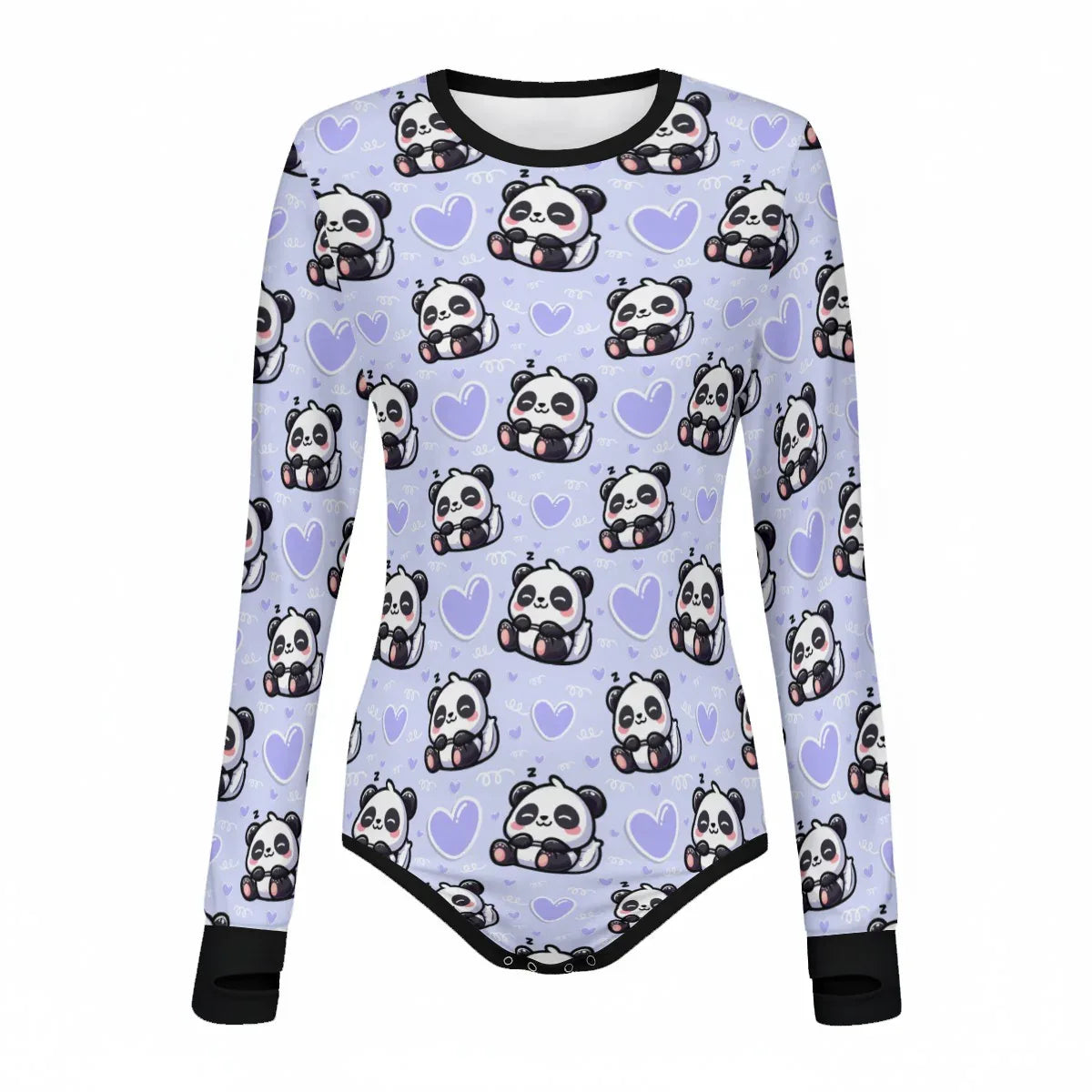 Sleepy Panda Long Sleeve CuddleSuit